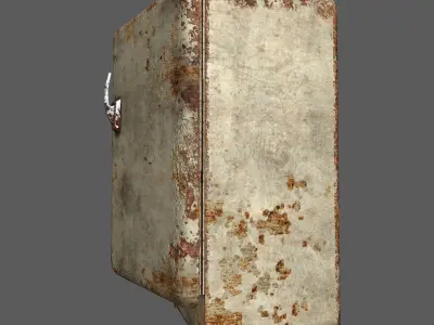 Old refrigerator Free low-poly 3D model