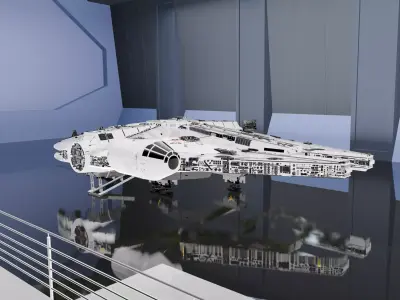 Star Wars   Rebel Assault 11   Original    Mining Hanger   Low-poly 3D model