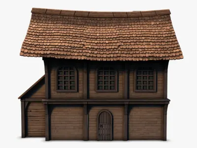 Cottage 12 Low-poly 3D model