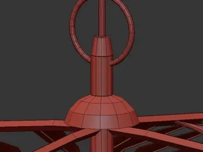 Gold Palm Pendant 3D model