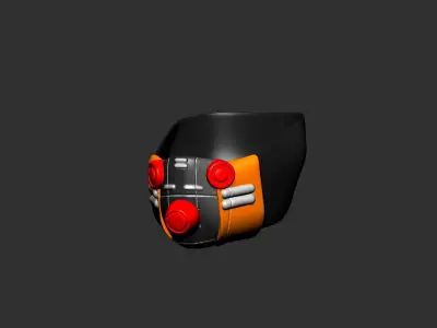 gas mask helmet high poly sculpt 3d printable  3D model get