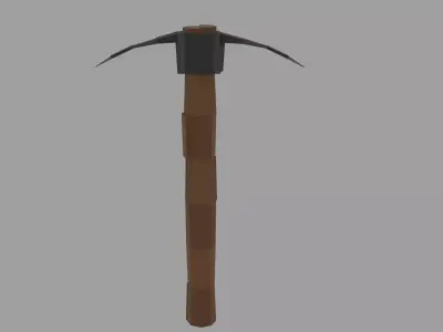 Low-Poly Stylized Pickaxe Game Ready Low-poly 3D model