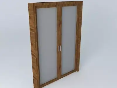 Glass door 1 50 Free 3D model