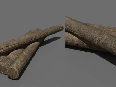 MEDIEVAL ENVIORNMENT HIGH QUALITY GAME ASSETS PACK 17 IN 1 Low-poly 3D model