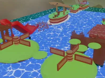 Low Poly Funny Parkour 3D model