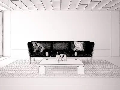Home and Office - Sofa Furniture 03 3D model