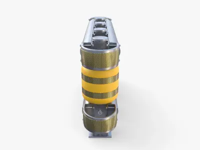 Tileable rolling barrier v2 3D model