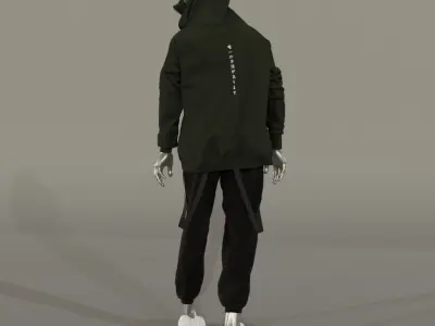 Outfit for a guy street wear 3D model