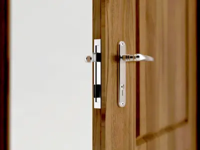 interior wooden panel  door  Free 3D model