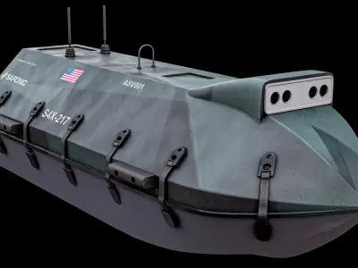  Spyglass Saronic - Unmanned Robotic Autonomous Surface Vessel With Camo PBR 