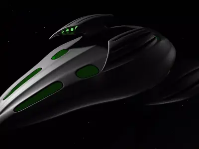 alien spaceship Low-poly 3D model from CGTrader