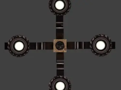 Rustic Chandelier 3D model