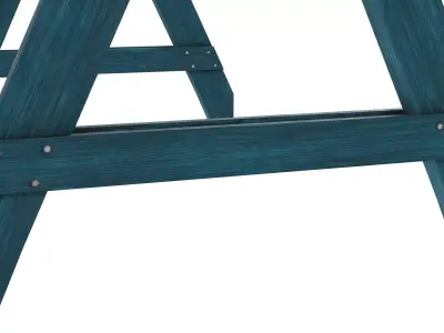 Police Crowd Barrier Low-poly 3D model