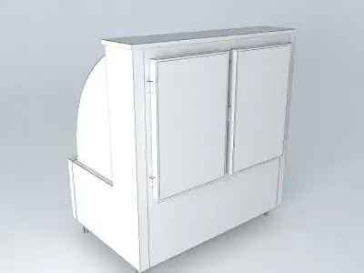 Kit803 Desk cooled by Exhibitor Forced Air Curved 2 doors by ... Free 3D model