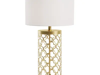 Elegant Gold Table Lamp 3D model