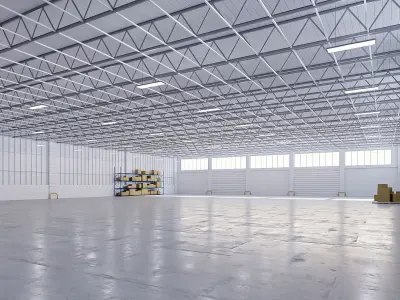 lowpoly warehouse 03 Low-poly 3D model