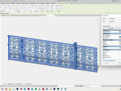 Classic Gate Revit Family 3D model