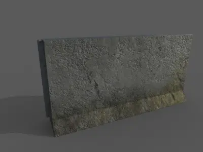 Concrete Barrier Type 1 Low-poly 3D model purchase