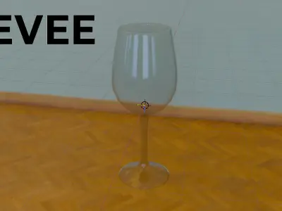 Wine Glass 3D Model 3D model