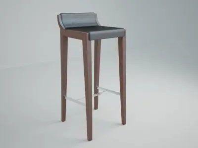 jati bar stools 3D model