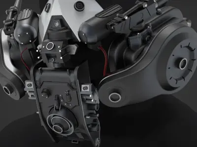 Cyberpunk Mask - Highpoly 3D model