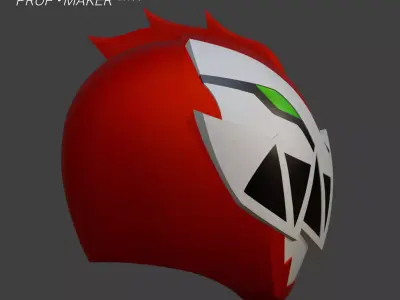 DIY Power Rangers Dino Fury Red Helmet Cosplay EVA Foam Template 3D model