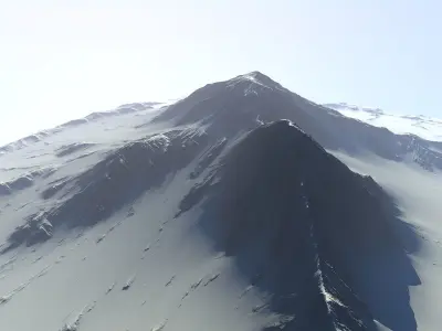 Snowy Mountain Low-poly 3D model get