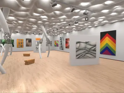 Modern Showroom Expo 3D model