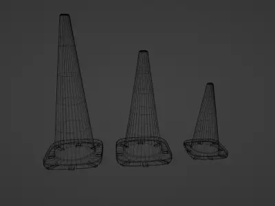 Traffic cone 3D model