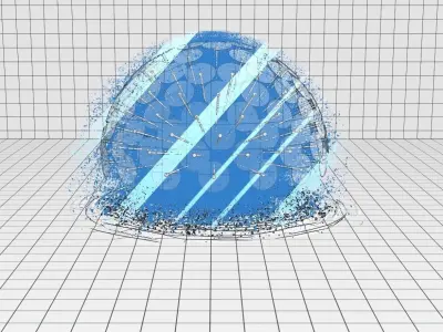 Lumion fountain - animated Low-poly 3D model