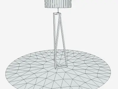 Lamp with Flooring Low-poly 3D model