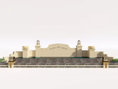 classical Water Fountain  Low-poly 3D model