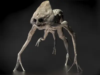 Alien from War of the Worlds Low-poly 3D model