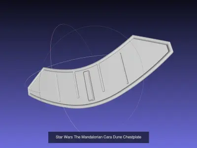 Star Wars Mandalorian Cara Dune Armor Set 3D Model Pack