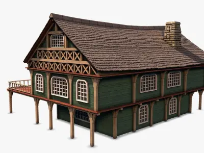 Cottage 06 Low-poly 3D model
