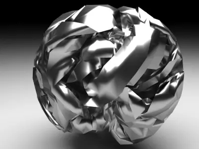 Crumpled Aluminium Foil 3D model
