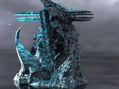 Ice Rock Fantasy Formation 4  3D model