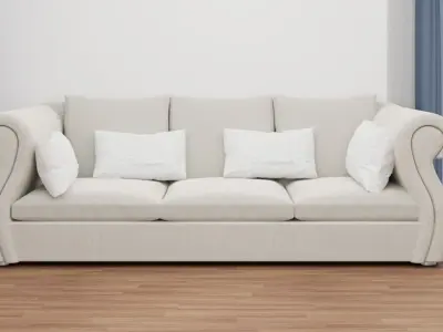 Sofa Laminate Curtain 3D model