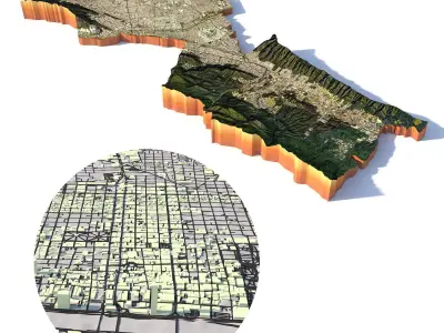 Monterrey City Mexico 3D model purchase