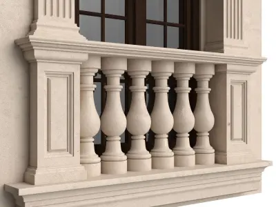 Classic balconies 1 3D model