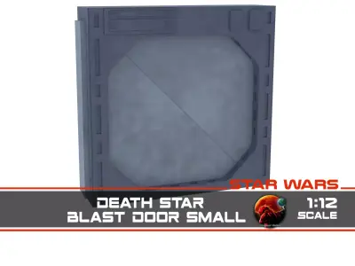 Death Star Blast Door small - 1-12 scale Blackseries  3D print model