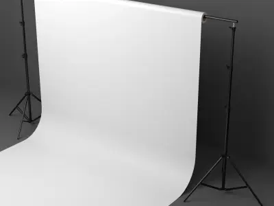 Professional photo studio backdrop 3D model