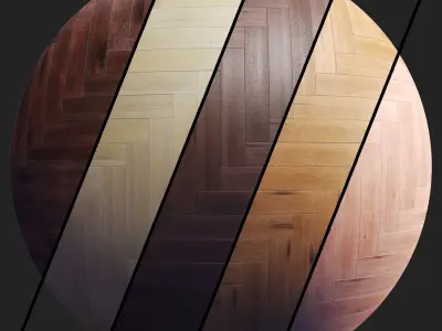 Parquet A - 2 Pattern - 5 Color - 8K - SBSAR Texture