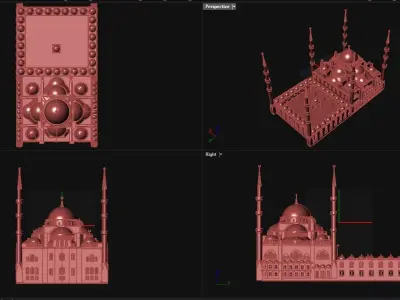 Sultanahmet Mosque 3D model 3D print model