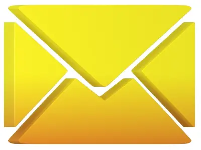Message Letter Icon yellow or Orange 3D model