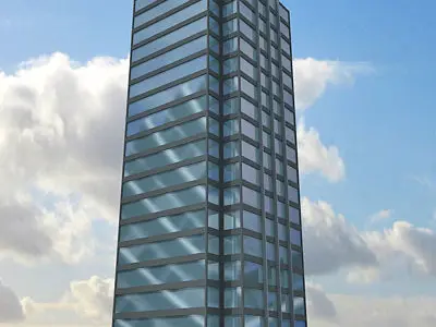 Glass Office Building 3D model