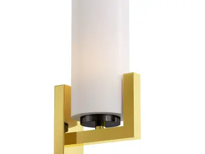 MOD089WL wall sconce with shade and gold finish 3D model