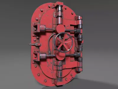 Painted industrial Door  3D model