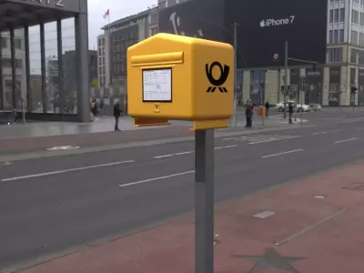 Public Mailbox 1 Low-Poly Re-Textured Version Low-poly 3D model