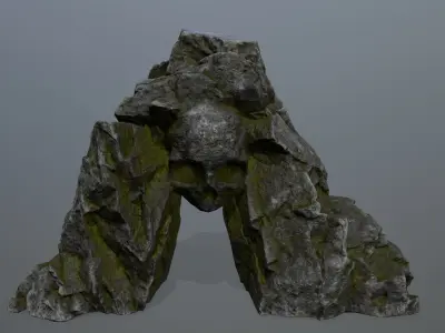 Skull Cave Low-poly 3D model